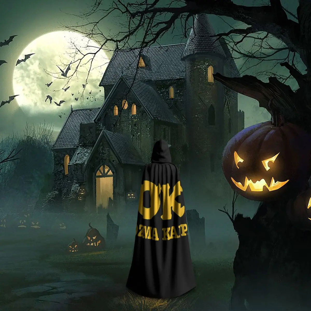 Squishy Oozma Kappa OK lange capuchon mantel heks middeleeuws kostuum cosplay Cape Halloween jas volwassen unisex