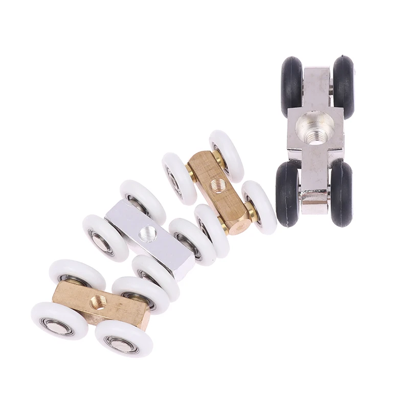 1pc Shower room copper four-wheel hanging pulley roller for bathroom glass slide door waterproof bearing crane toilet