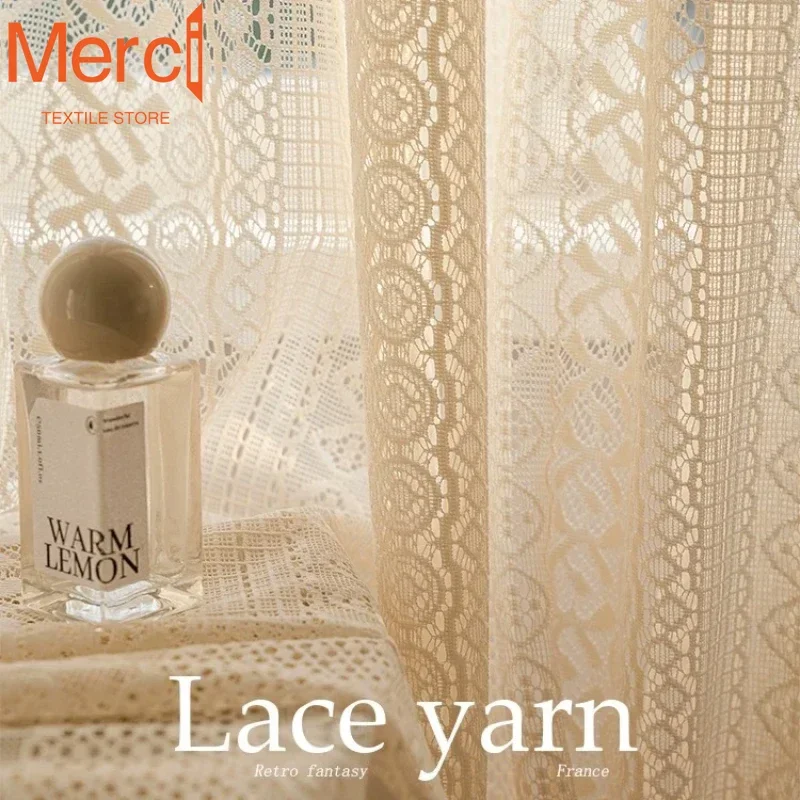 Fantasy Romantic European Hollow Lace Curtains for Living Room Bedroom Dining Nature Vertically Classic Decor Custom Size Tulle
