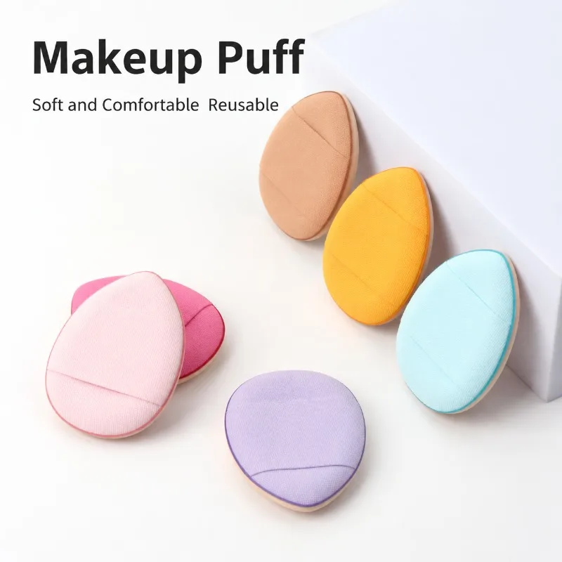 Mini Thumb Air Cushion Puff Teardrop Finger Cosmetic Sponge Wet Dry Dual Use Small Tip Foundation BB Concealer Blender