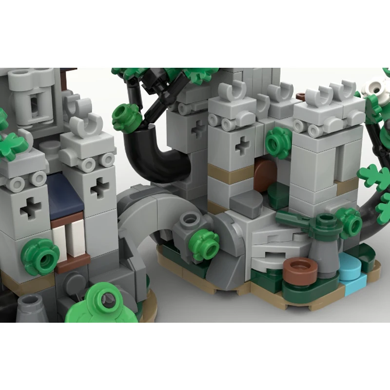 中世の城モデル MOC 組み立てブロック 中世の防御城 モジュール式テクノロジーギフト ホリデー組み立て 子供のおもちゃセット