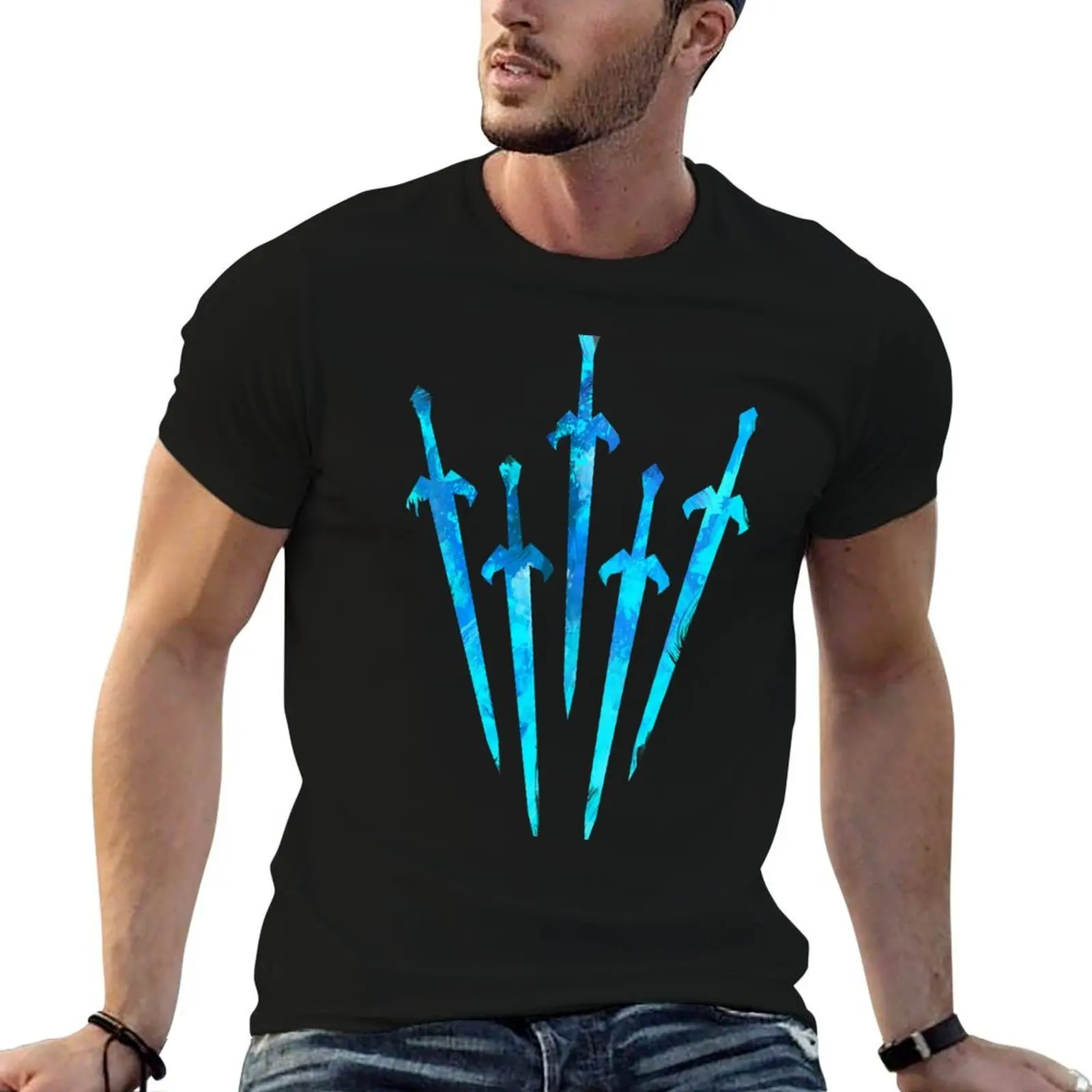 Summoned Swords T-Shirt man t shirt graphic t shirt custom print funny t shirts man T-shirt