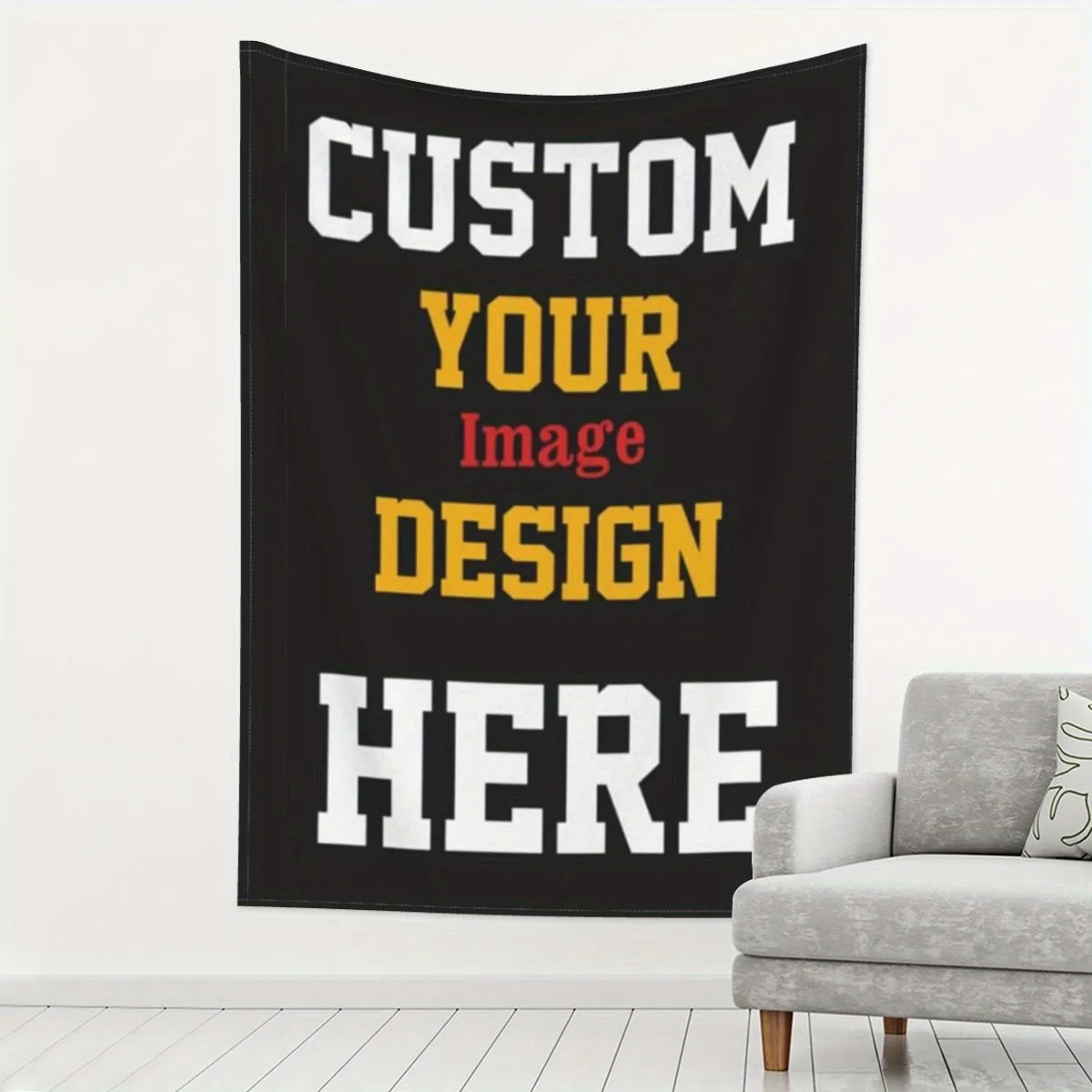 1Pc Customized Personalized Photo Tapestry - Add Your images to This Hanging Art Decoration for Weddings, Bedrooms, Living Rooms