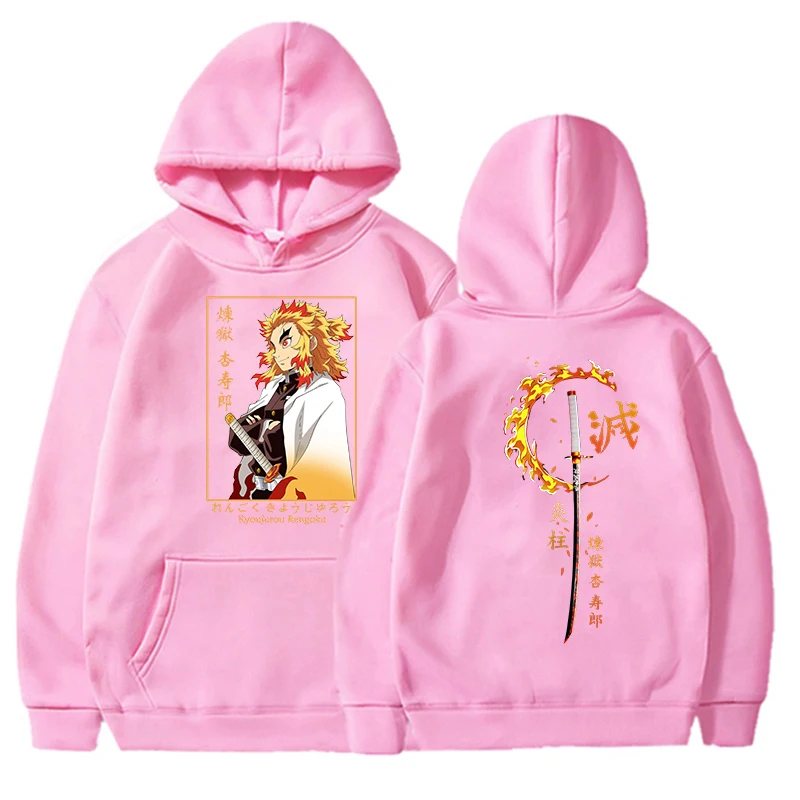 Hoodies unissex Rengoku Anime, moletons estampados Rengoku Kyoujurou, pulôveres de moda casual, outono, inverno, novos