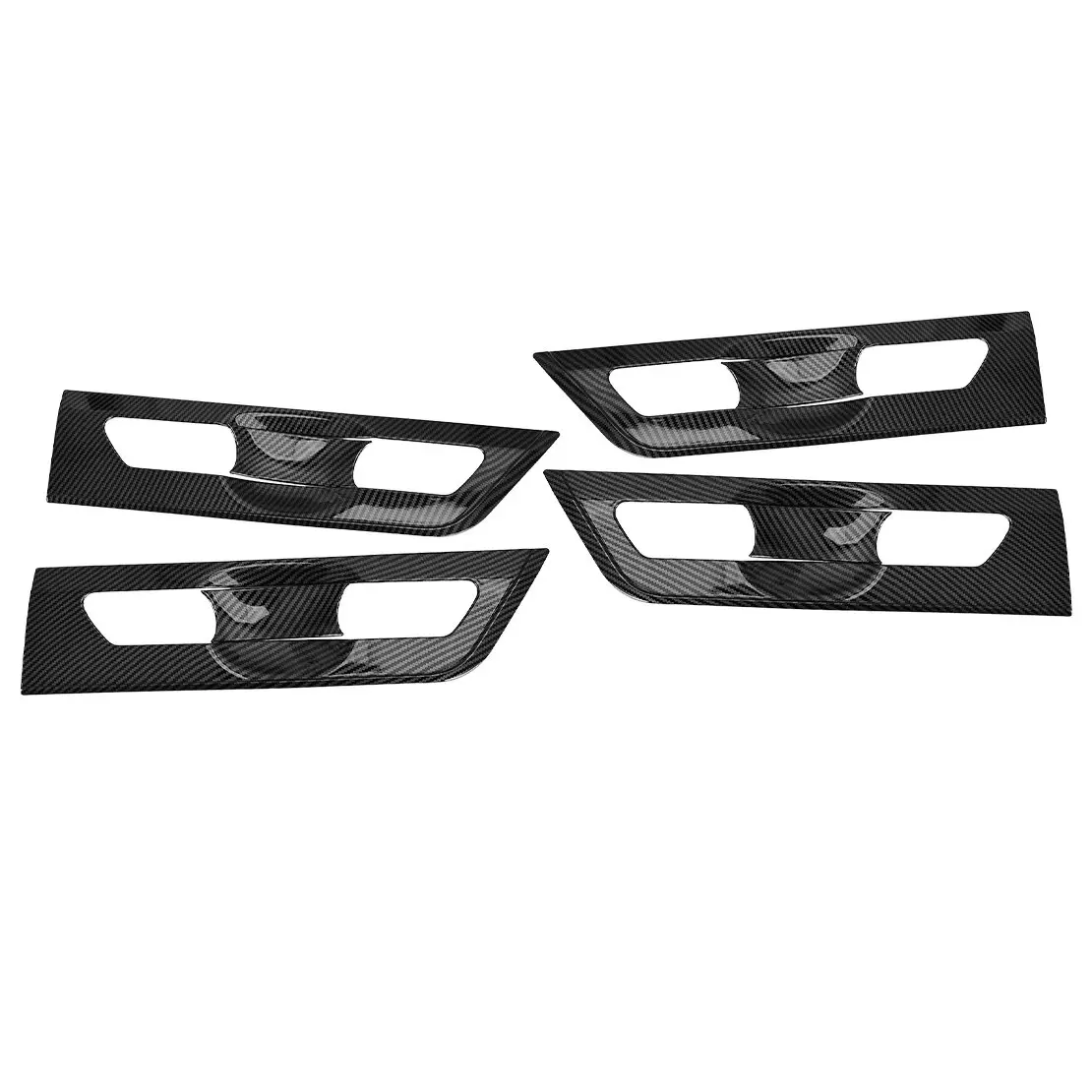 

1 Set Car Door Handle Bowl Cover Trim Fit For Kia Carnival KA4 2022 2023 2024 Carbon Fiber Texture Style ABS