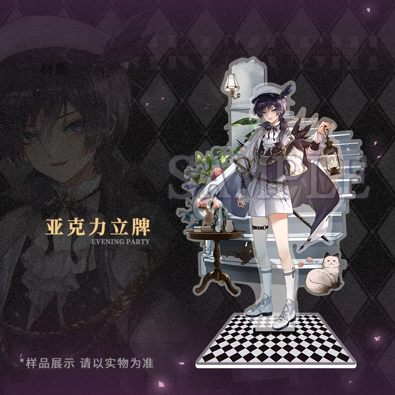 Anime Genshin Impact Kunikuzushi Scaramouche Dinner Series Acrylic Stand Model Badge Brooch Pins Laser Ticket