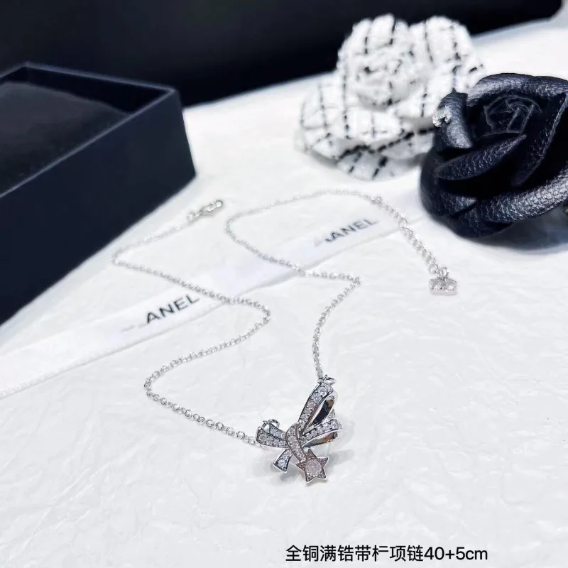 

24 Bow Necklace New Simple Celebrity Five-pointed Star Bow Necklace Necklace Necklace