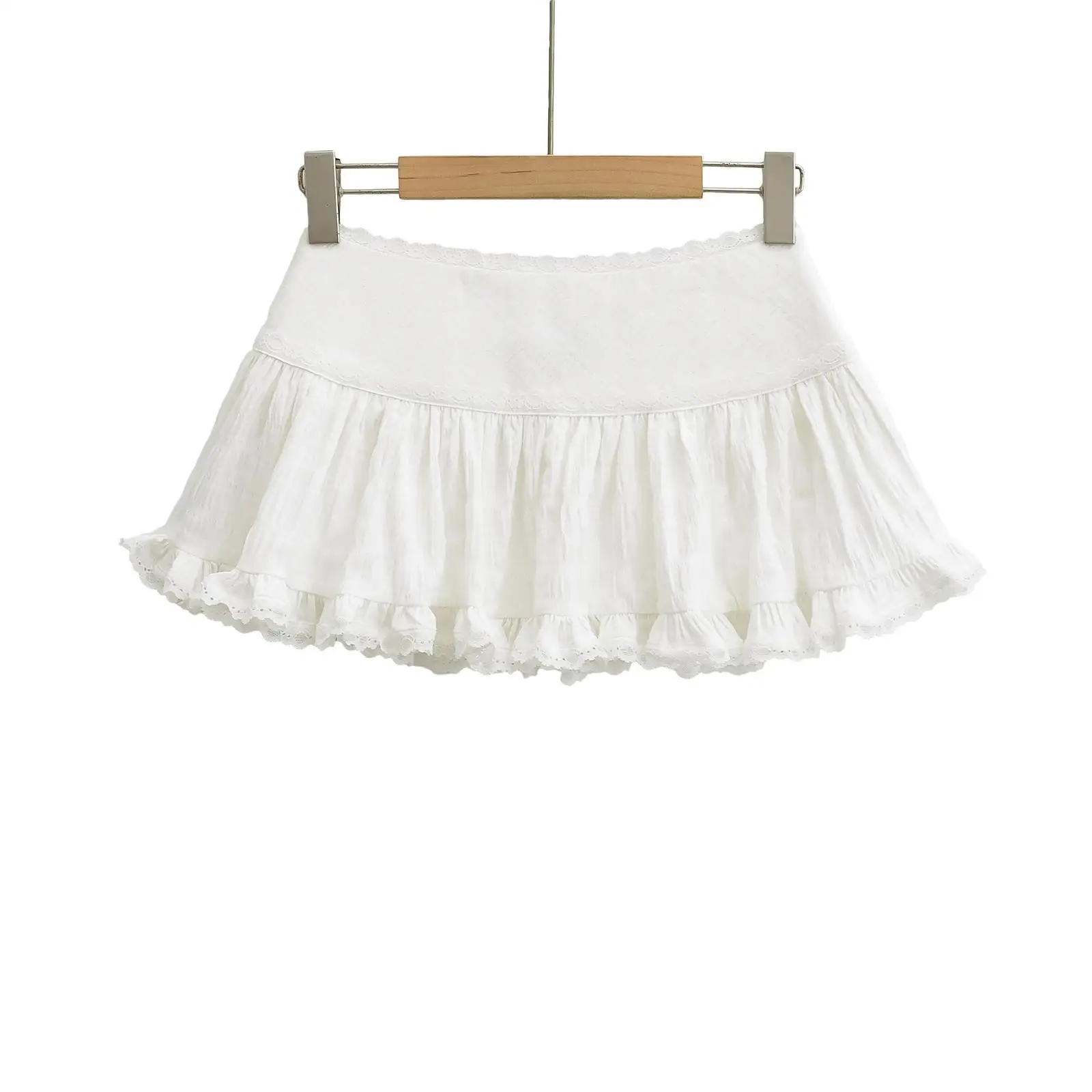 

White High Waist Ballet Sle Lace Cake Skirt for Women ort f-length Skirt 2024 Summer New Sle Other Material 00%