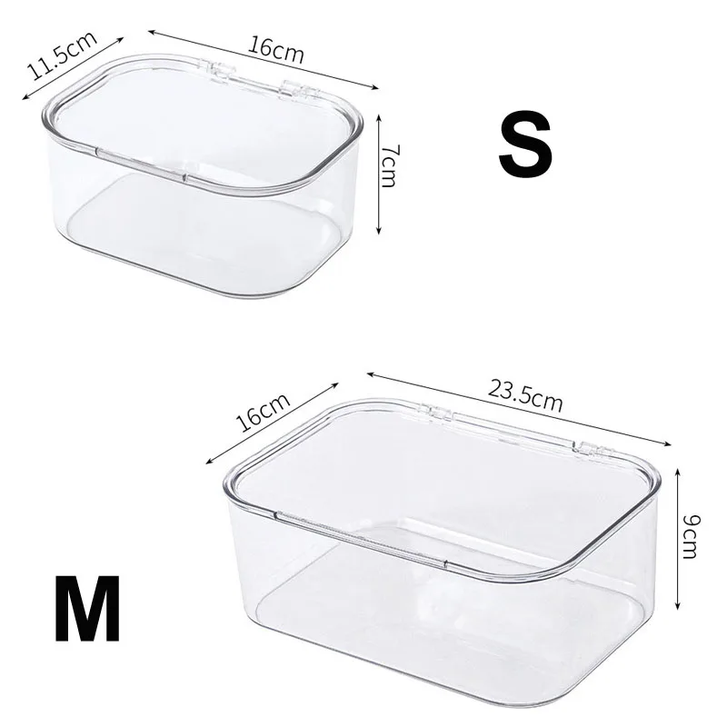 Clear Storage Box with Lid Dustproof Transparent Plastic Box Storage Container Jewelry Box Cosmetic Makeup Organizer For Toy Box