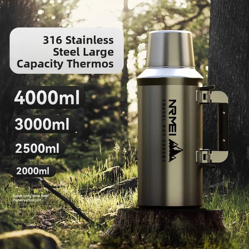

Large Capaci Stainl Steel Insulated Water Bottle Portable Travel Car Outdoor Full Steel Thermos 2L 3L Modern Simple Sle