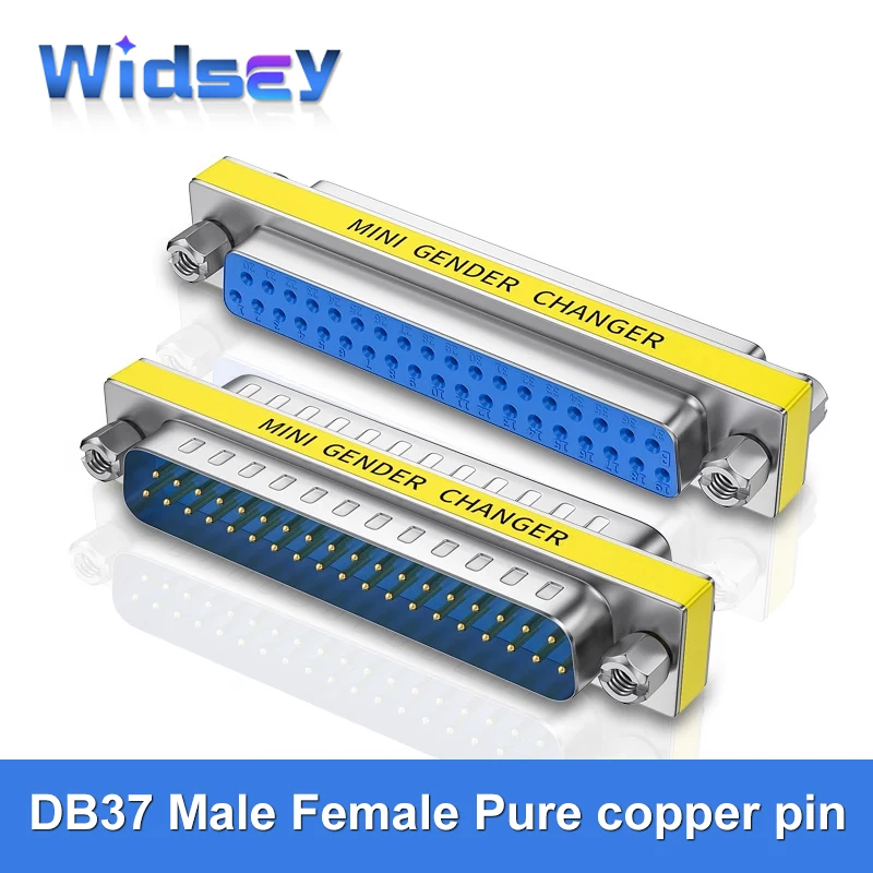 DB37 Gilded Copper Pin Male to Female to Female Adapter 37pin Cable Length Connection Butt Joint 37-cores Male to Male Connector