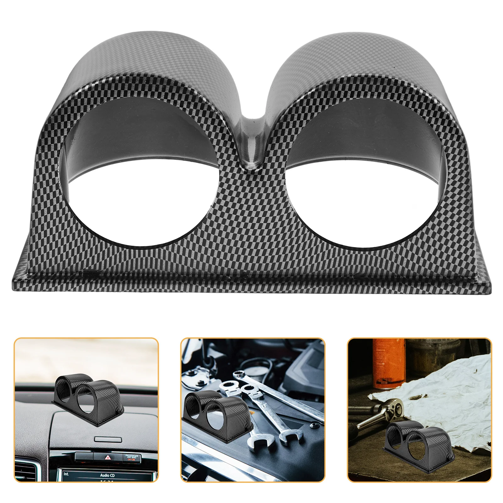 

Держатель для двух приборов 52 мм из АБС-пластика, стильный и легкий, для установки в салон автомобиля, крепление для вольтметра, автозапчасть