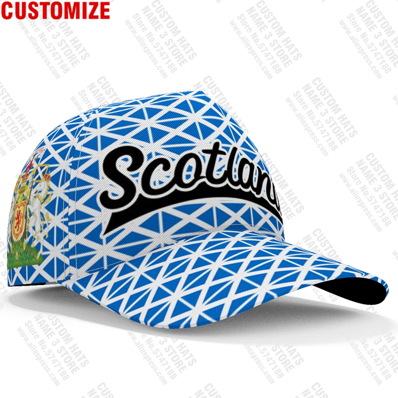 Scotland Baseball Caps 3d Custom Made Name Number Team Logo Scottish Hats Scots Country Travel Alba Nation Britain Flag Headgear