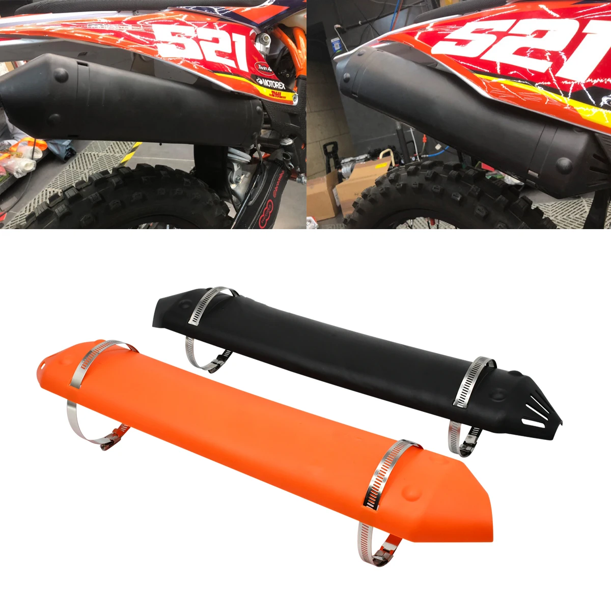 

Motorcycle Exhaust Muffler Pipe Shield Protector Guard For KTM 250 300 XC XC-W XCW XC250 XC300 XCW250 XCW300 TPI Erzbergrodeo