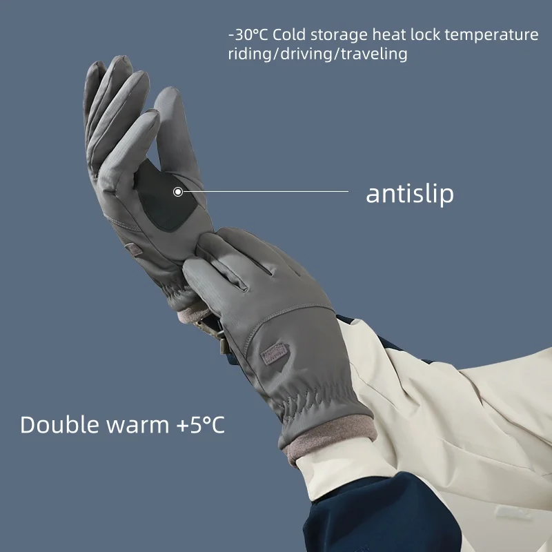 남녀공용 따뜻한 스키 장갑, 따뜻한 눈 장갑, 방수 오토바이 장갑, 터치 스크린 장갑, 전문 겨울 장갑