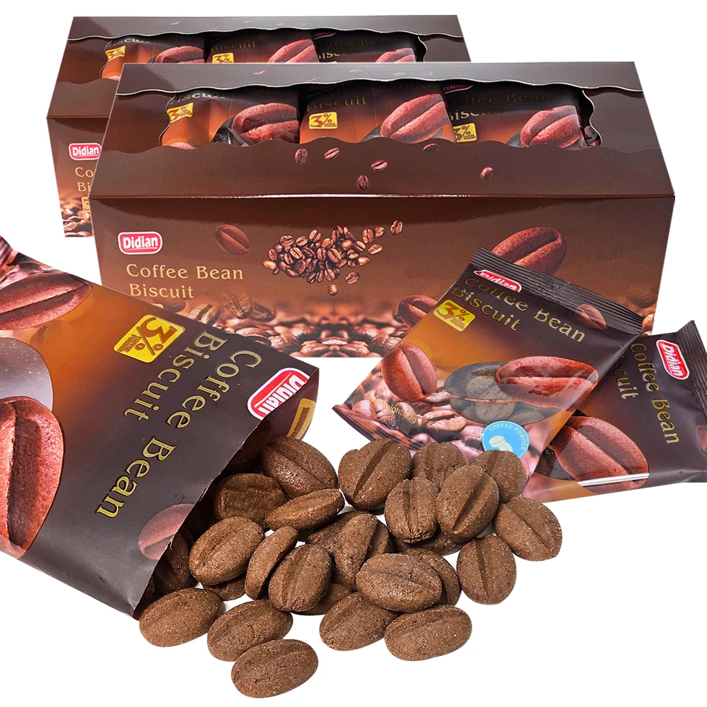 2 Boxen (40 Beutel) Kaffeebohnen Kekse Snack Kekse Kaffee Leckereien