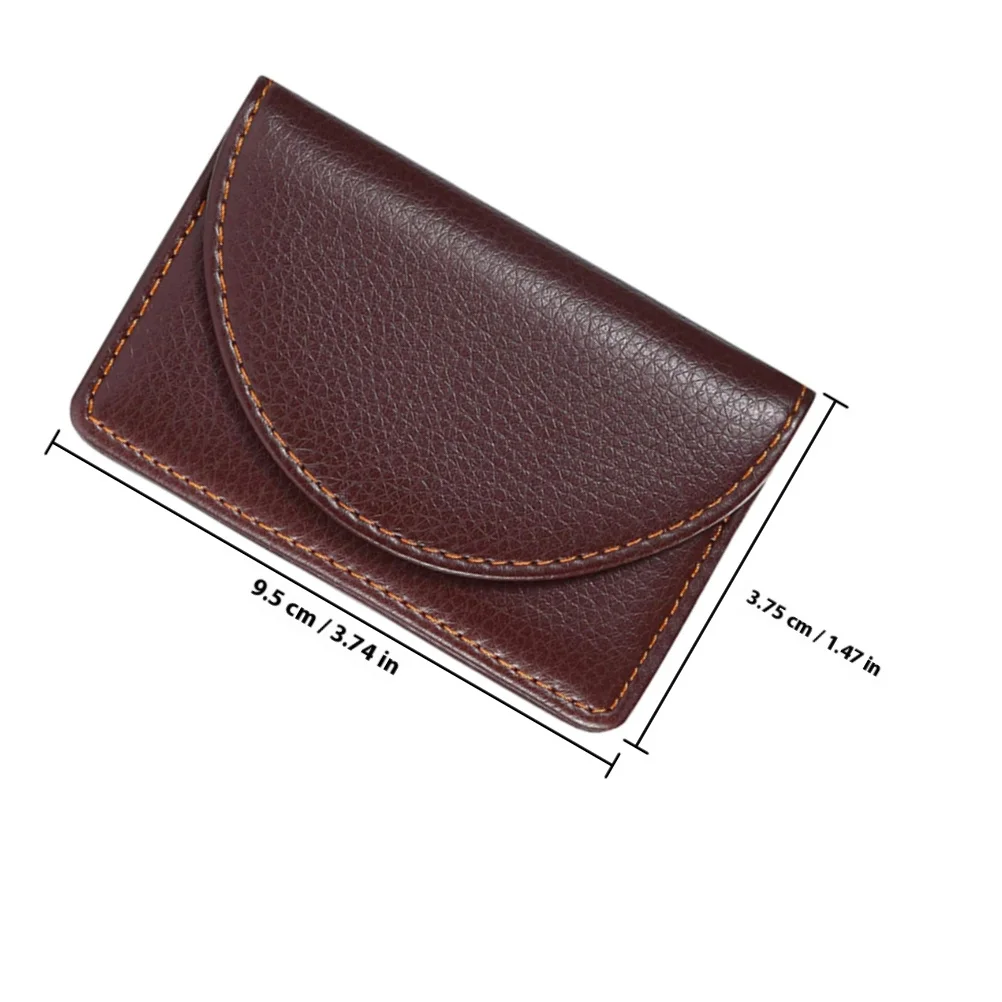 محفظة من البولي يوريثان لحامل بطاقات العمل مع فتحات لبطاقات الهوية، تصميم مدمج لتخزين العملات النقدية، هدية أنيقة للرجال والنساء #6