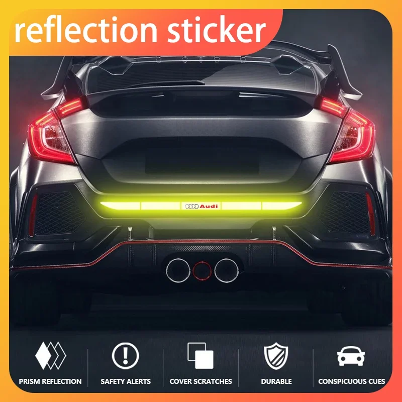 

Car insurance tail car tail safe decorative reflection sticker For Audi A7 A8 A3 A4 A5 A6 TT Q3 Q5 Q7 A1 B5 B6 B7 B8 B9 8P C6
