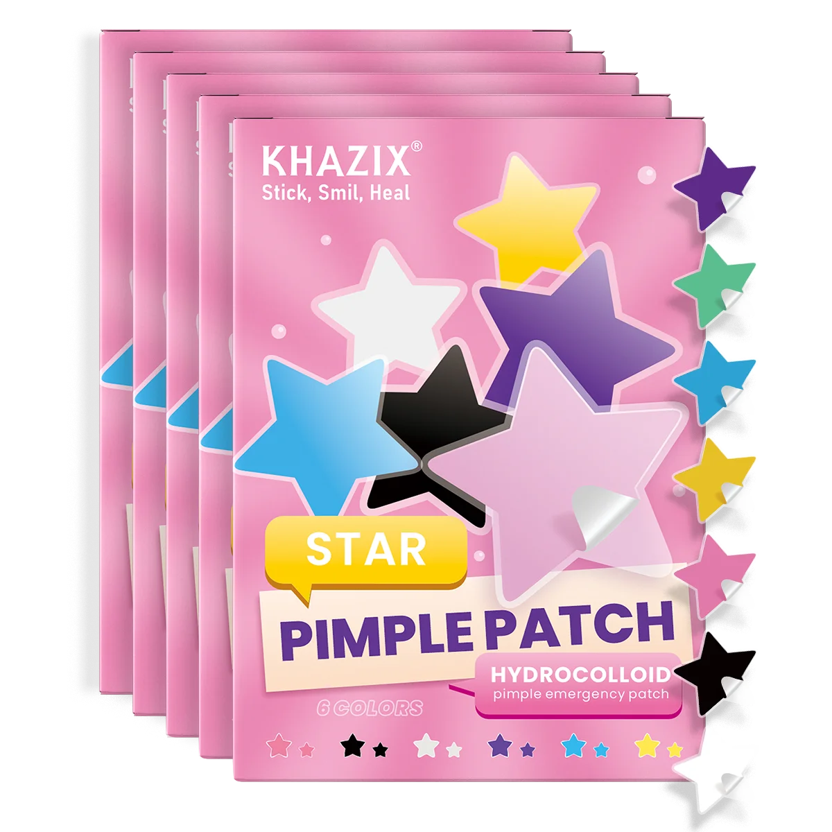 رقعة حب الشباب 280 نجمة، مقاومة للماء ومسامية، للاستخدام اليومي للوجه، غطاء بشرة الوجه وأساسيات العناية، العناية الشخصية.