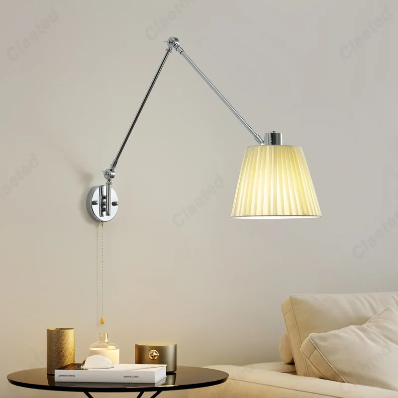 

Европейский ретро светодиодный настенный светильник-качалка для гостиной, кабинета, спальни, прикроватное освещение для чтения, защита глаз