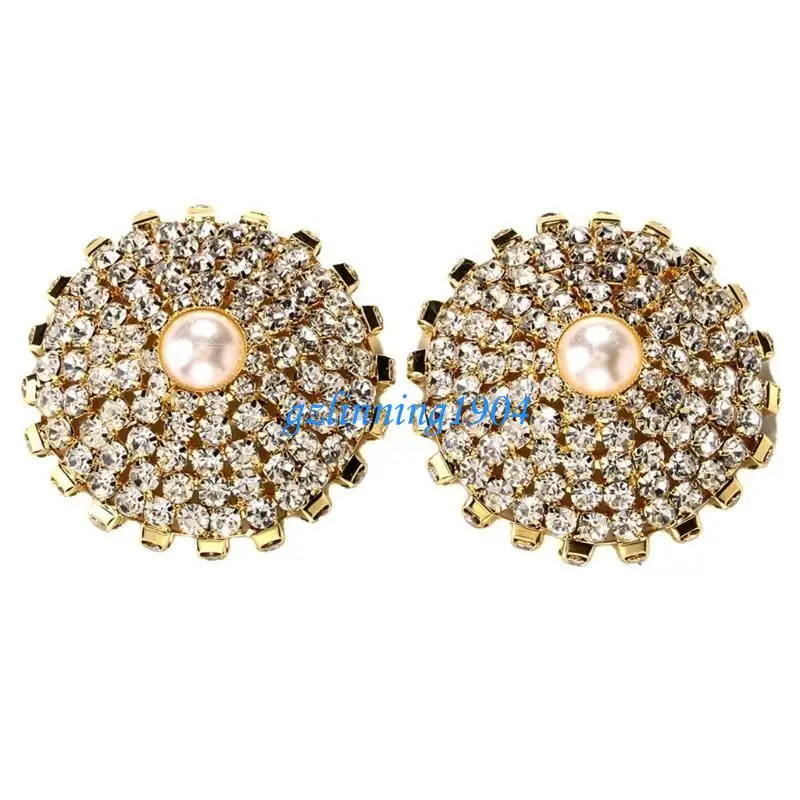 

L5YD Rhinestones Nipple Cover Pasties Nightclub Diamond Chest Sticker Bras for Womens