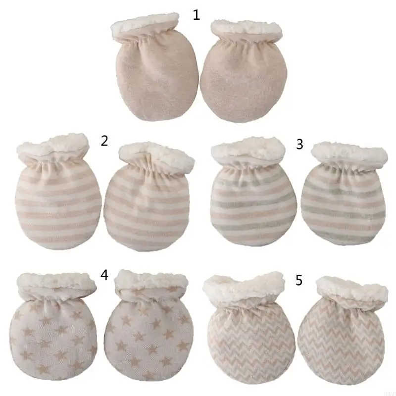 

95AE Winter Baby Anti Scratching Gloves for Protection Face Infant Skin-friendly Mitt