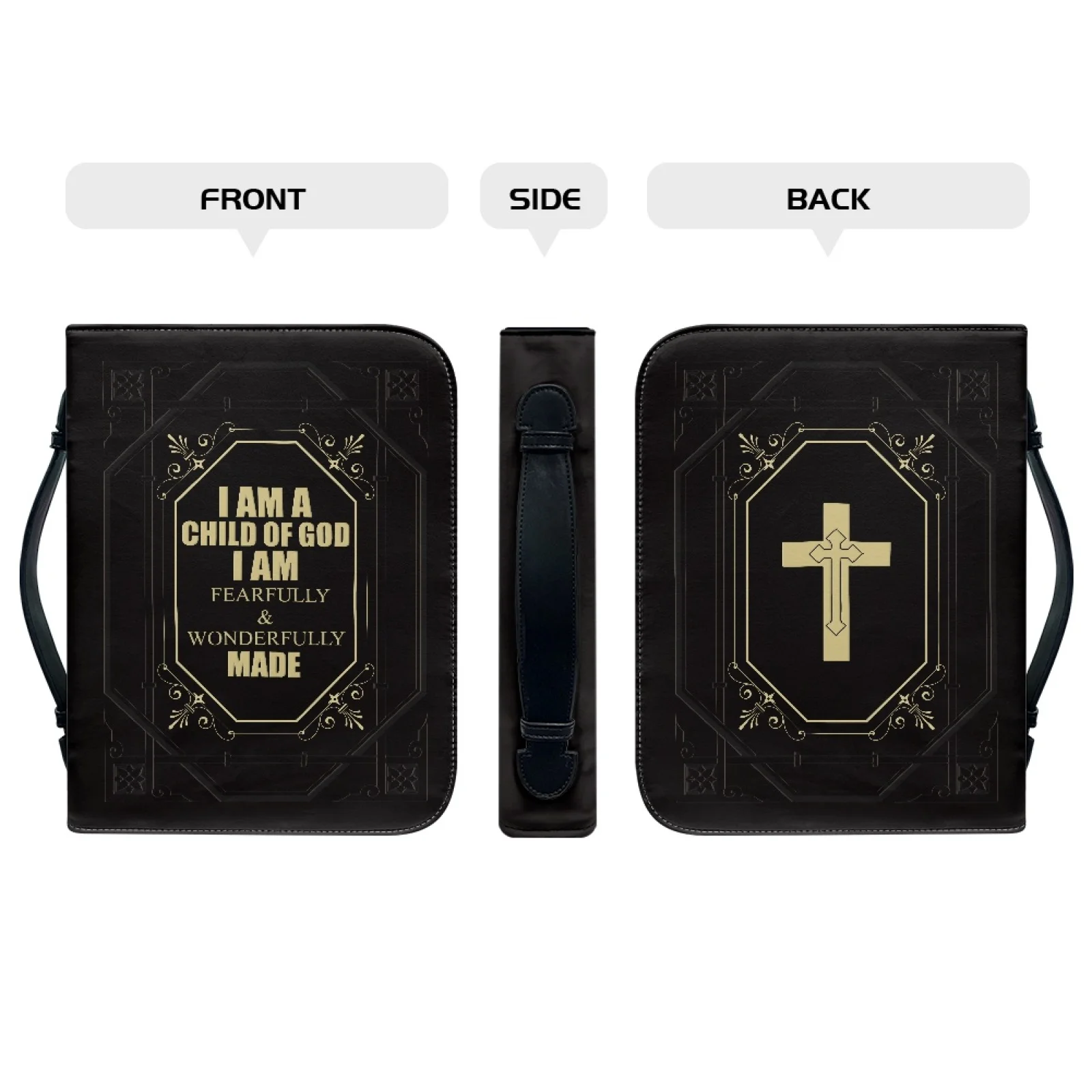 XIXIRIMIDO Scripture Verse Print Protective Church Bible Bag for Women Zipper Bible Cover 2026 Collection