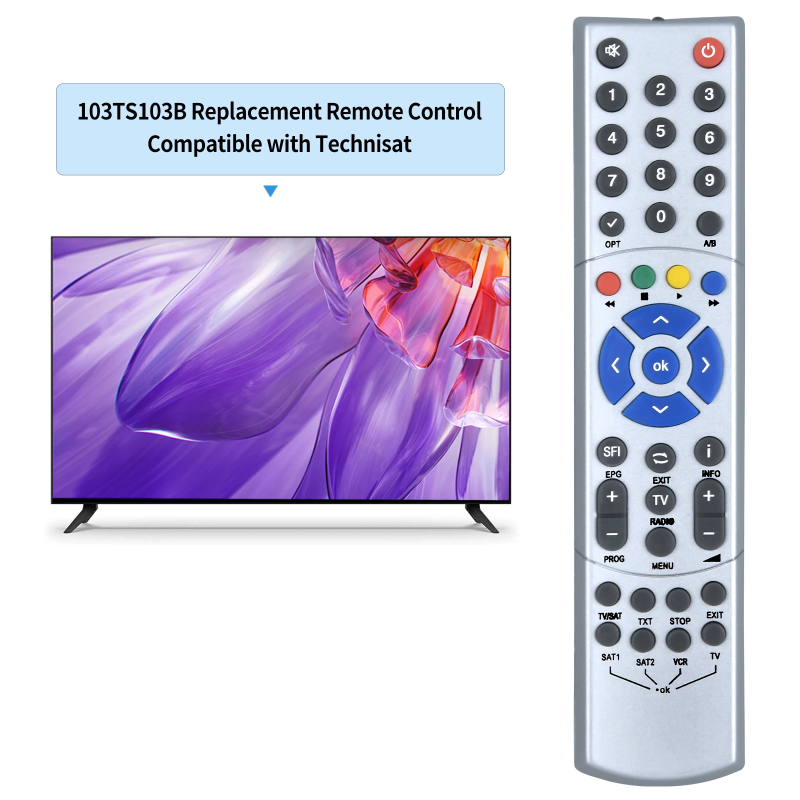 103TS103B ​ جهاز التحكم عن بعد لـ Technisat DigiBox Beta1 Beta2 D1 4S DIGIT MF-4K