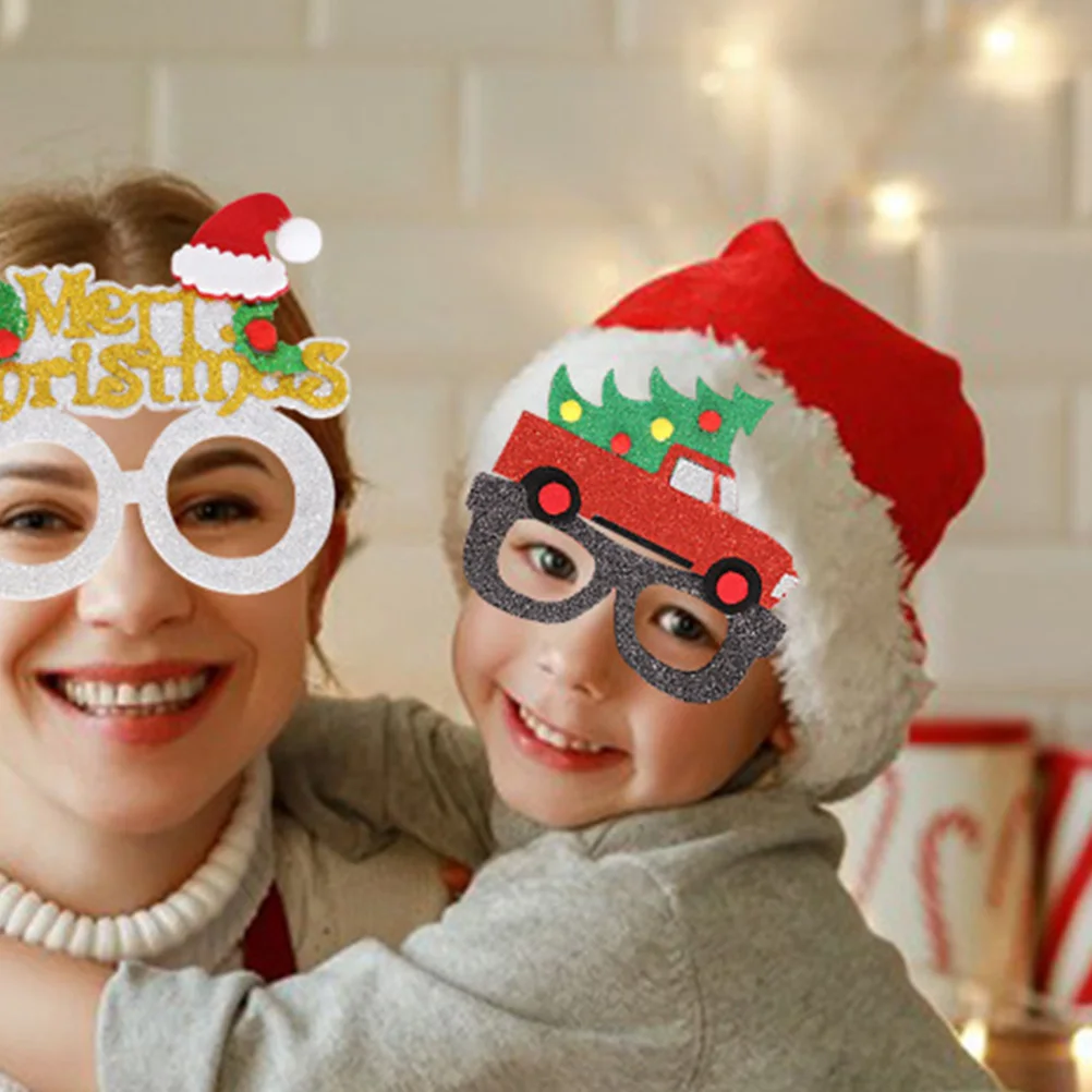 

12pcs Glasses High Quality Party Decorations Xmas Eyewear Supplies Festive Party Eyeglasses FramesEyeglasses Gifts