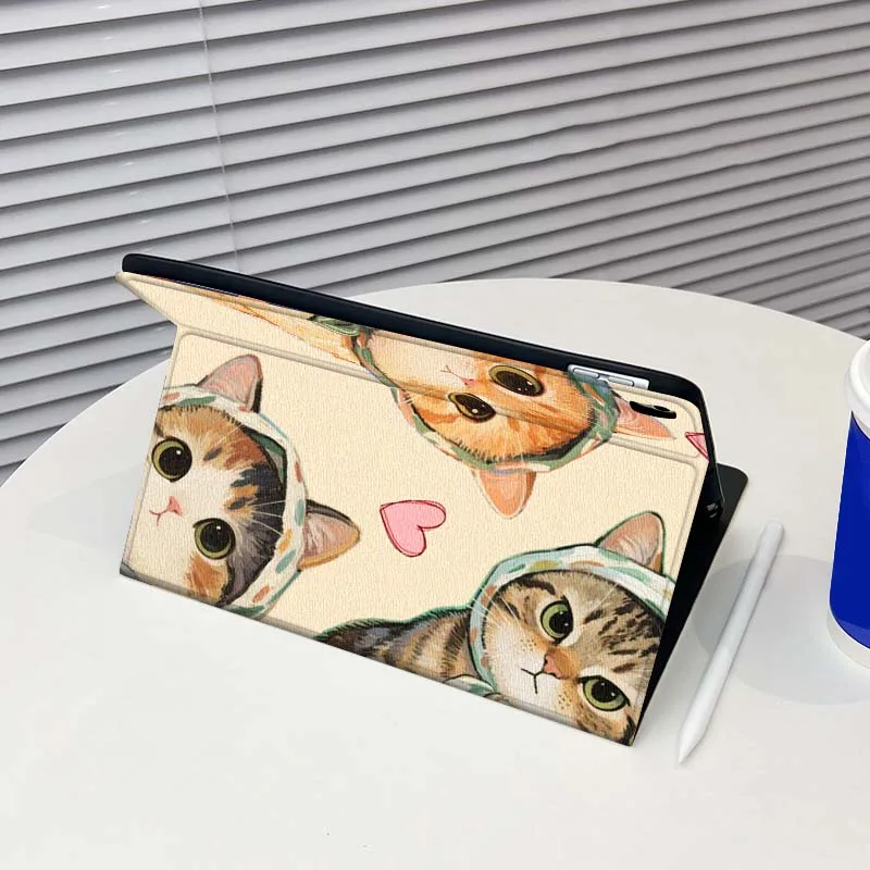 خمر القط الكرتون نمط لباد برو 10th 11th 5th 6th 7 8 9 2 gen 11 13 M4 M5 10.2 9.7 12.9 10.5 10.9 بوصة اللوحي