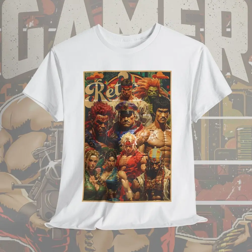 Retro Street Fighter Gamer Unisex Tee, Gaming Shirt Collection, Arcade Gamer Tee