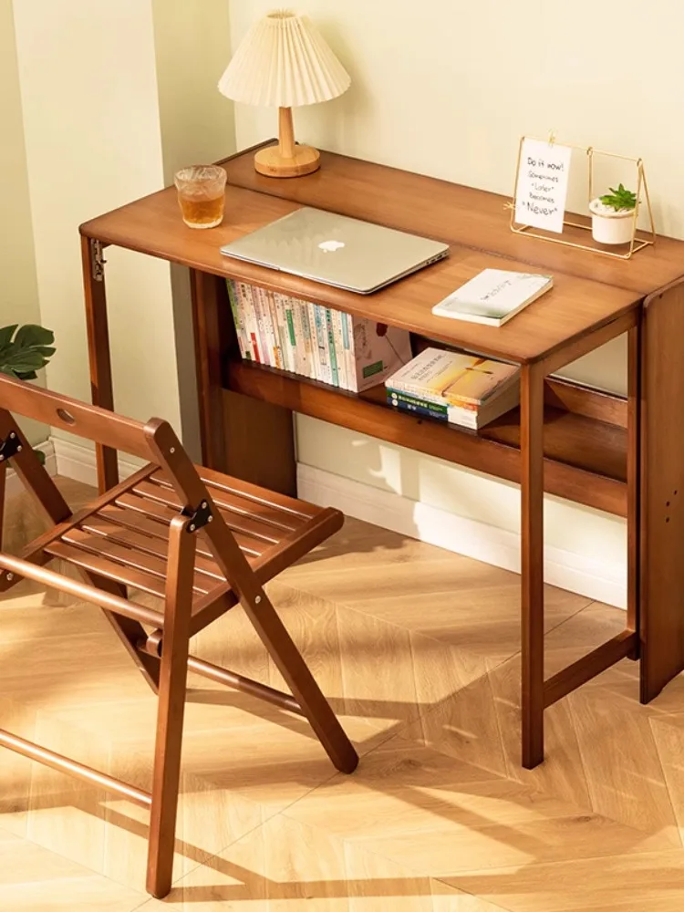 Folding desk student home writing desk bedroom bedside computer desk simple office study table retractable table