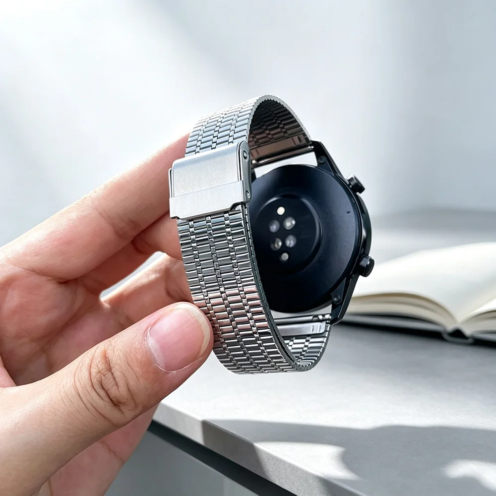 20/22mm Doppel Sicherheitsschnalle Band für Amazfit GTS/2/2e/3/4 Mini/GTR /GTR2/3/4/Pro Bip Armband Huawei Uhr 4/3GT5/4/3/2 Armband – Detail 3