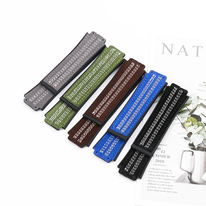 

Watch accessories frosted skin silicone band suitable for HUBLOT Hublot car line series unisex waterproof watch band