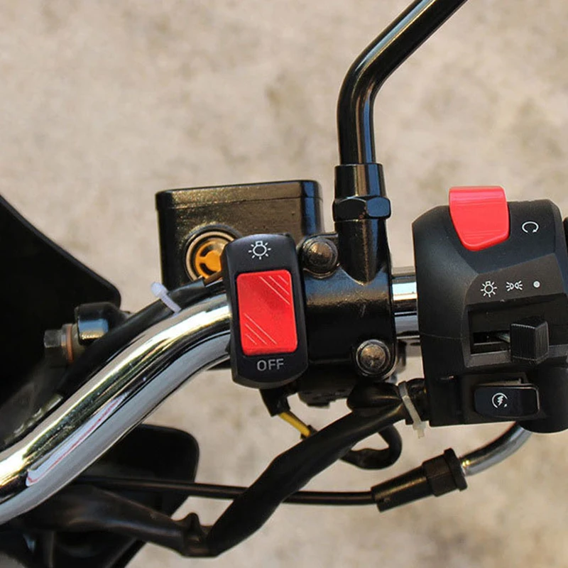 12V 7/8" Universal Motorcycle On/Off Switch Waterproof Motorcycle Scooter Second-line Headlight Handlebar Switch Moto Accessorie image 2