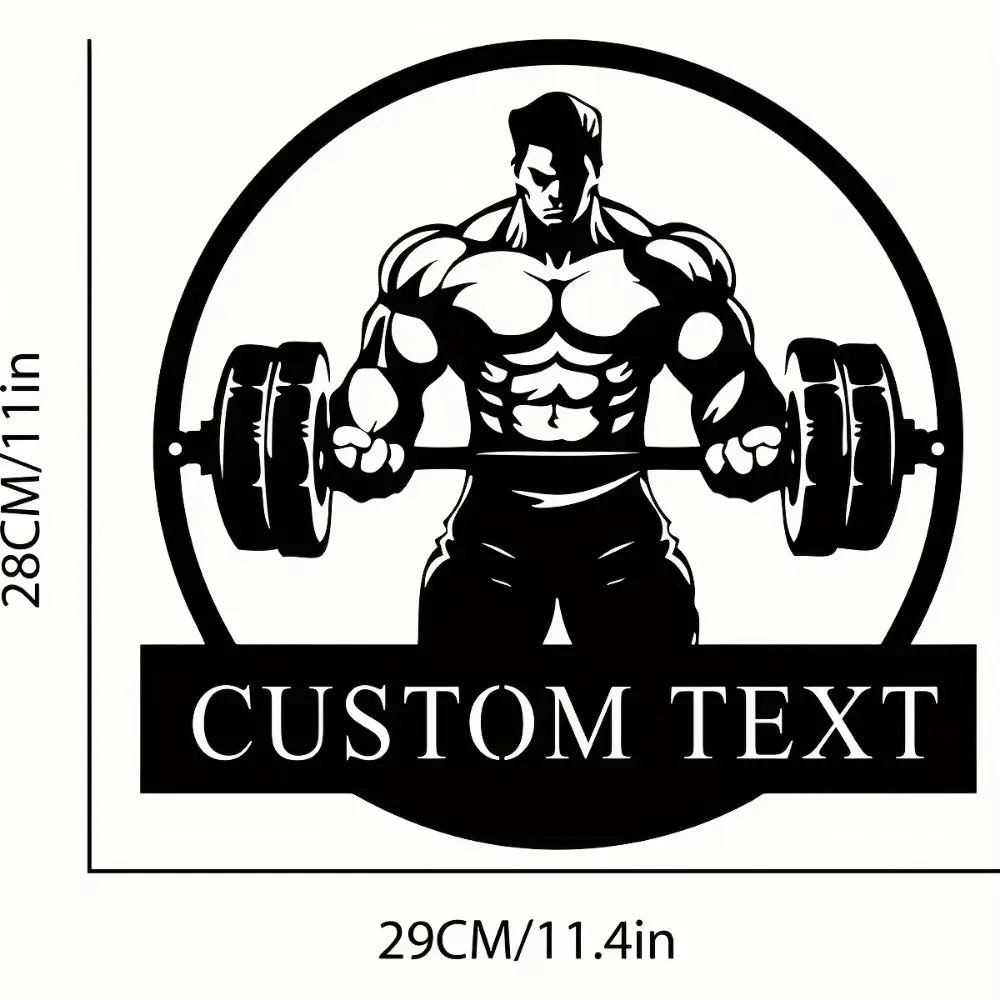 Unique Exclusive Custom Made Vintage Metal Weightlifting Sign - Tailor for Workout Areas - Great Gift for Fitness Facilities