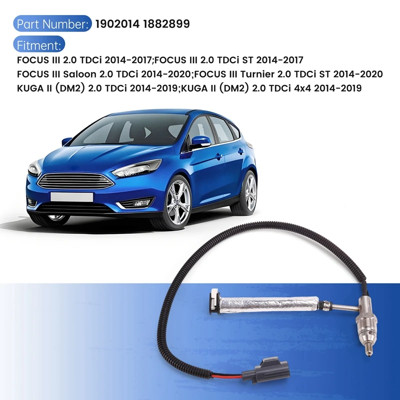 1902014 1882899 Fuel Vapour Valve Fuel Vaporiser Exhaust Temperature Sensor For Ford Focus III 2.0 Tdci 2014-2017