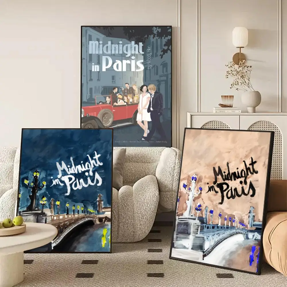 M-Midnight in Paris Classic Movie Poster HD Art Sticky Wall 