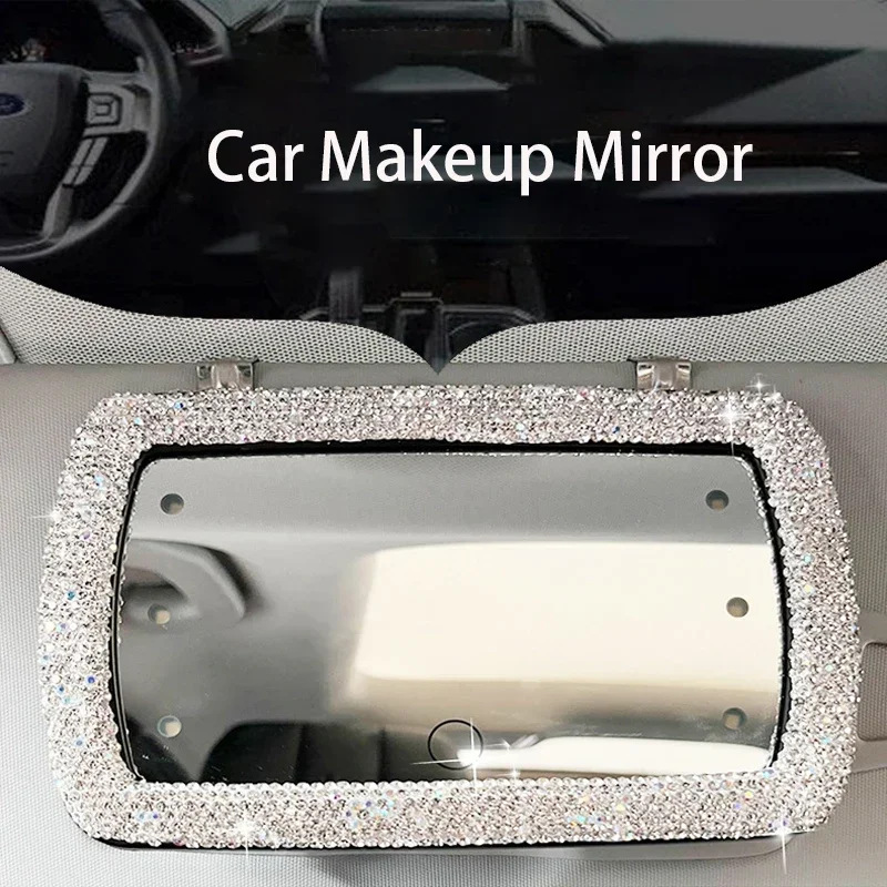 

Car Visor Vanity Mirror LED Auto Makeup Mirror First Officer's Dressing Mirror Universal Cosmetic For Truck Auto Accessories