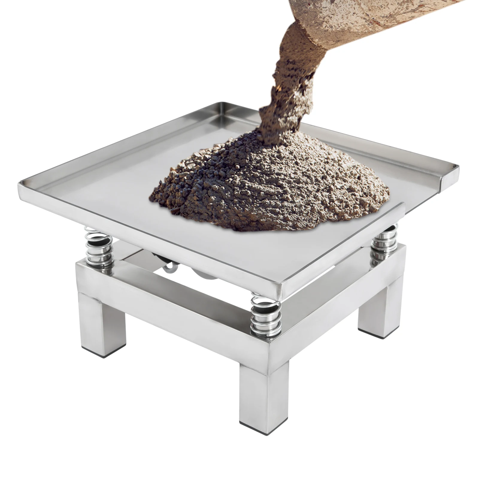 

Вибрационный стол для бетона, 50 Вт, вибрационная платформа для бетона из нержавеющей стали большой емкости 35*35 см, эффективная вибрация, 220 В/110 В