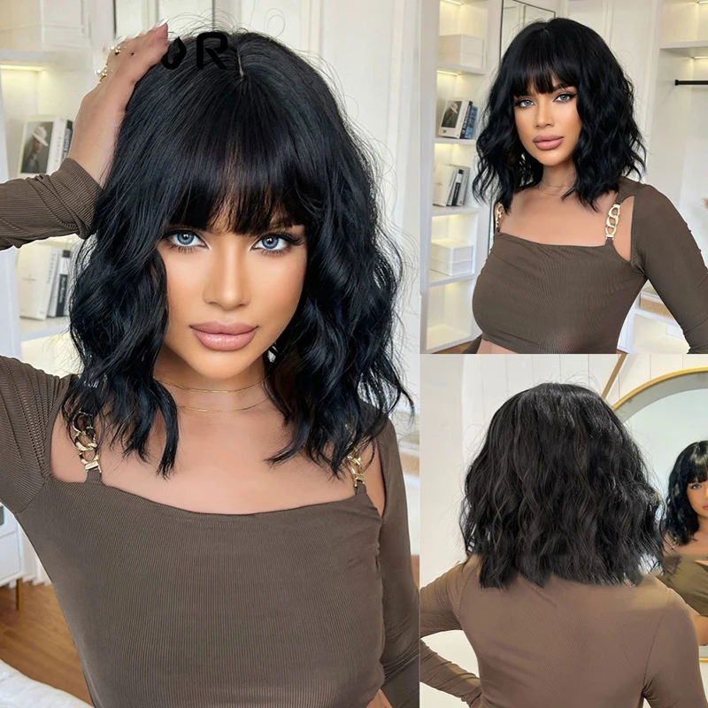 วิกผมหยักสีน้ําตาลอ่อนสําหรับผู้หญิง, วิกผมบ๊อบสั้นสีบลอนด์เรียบ, ธรรมชาติทุกวันโลลิต้าทนความร้อนของผู้หญิงวิกผมใยสังเคราะห์