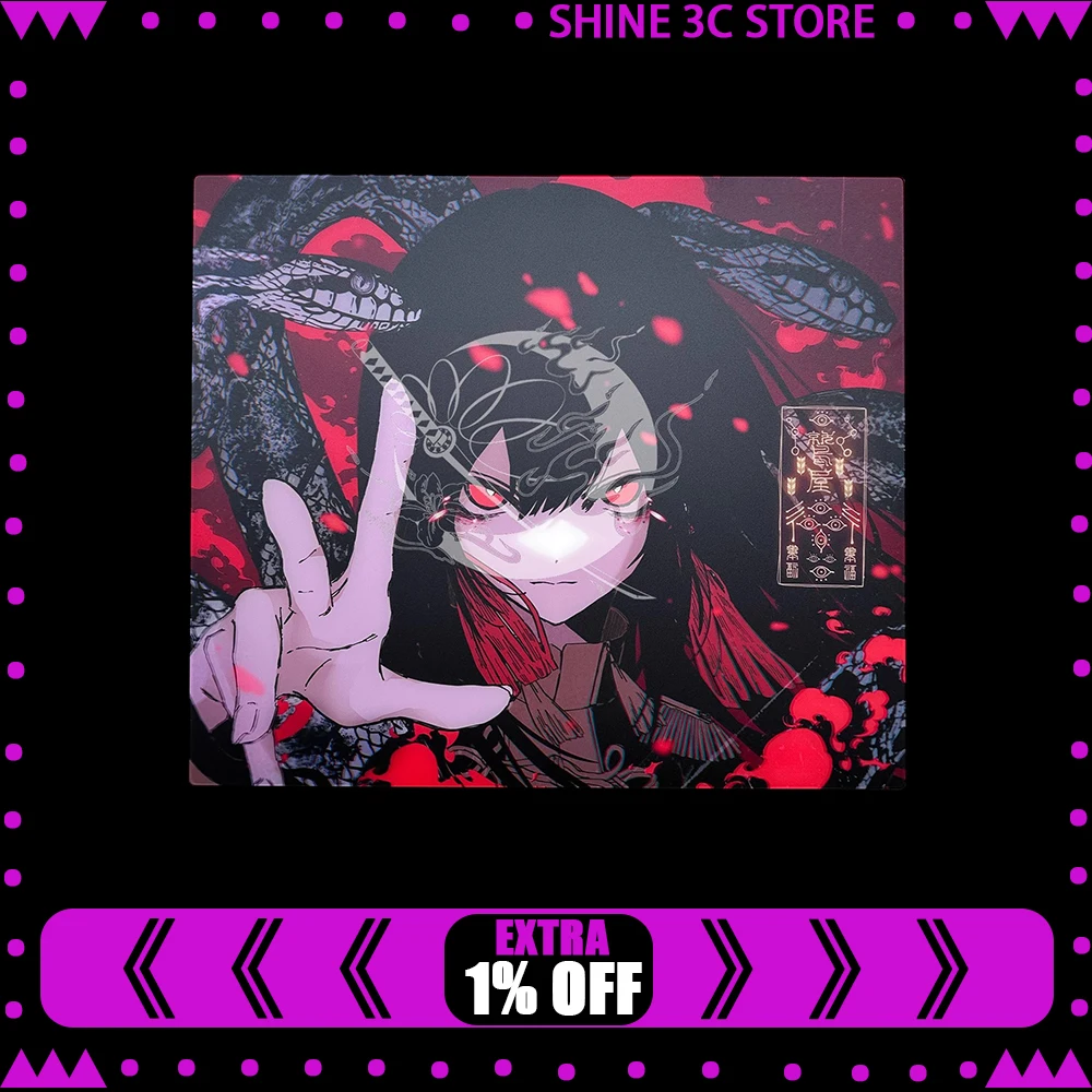 

AbyssGaming Рубиновый стеклянный коврик для мыши с покрытием FPS игровой коврик для мыши Apex Professional Player толщиной 2 мм и фаской 2,5D в подарок