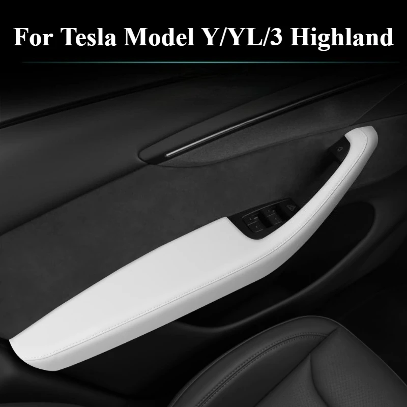 

Защитный чехол для подлокотника двери Tesla Model Y/YL/3 Highland, оригинальный кожаный, без клеевой установки, аксессуары и принадлежности