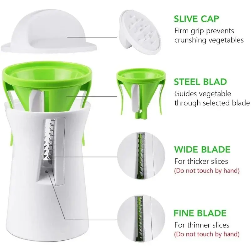 Multi functional creative Spiralizer Vegetable Slicer Vegetable Spiral Slicer Cutter Zucchini Pasta Noodle Spaghetti Maker