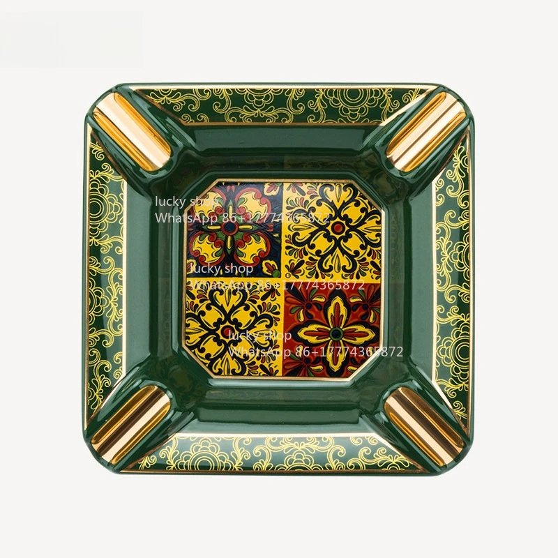 Ceramic Fashion High-end Four-slot Personalized Trend Green Home