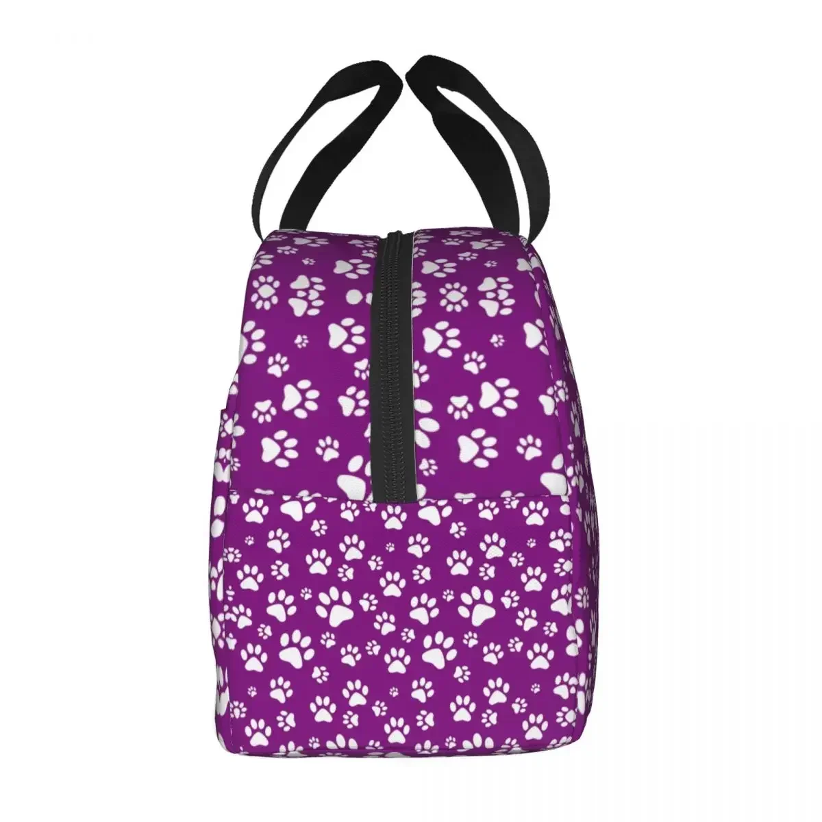 Custom Pet Dog Paw Pattern Lunch Bag Women Thermal Cooler Insulated Lunch Box for Adult Office