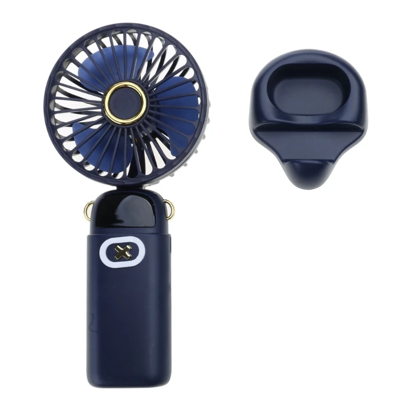 Quạt động Màn hình hiển thị kỹ thuật số Quạt cầm tay 5 tốc độ USB Quạt sạc 1500mah Dropshipping