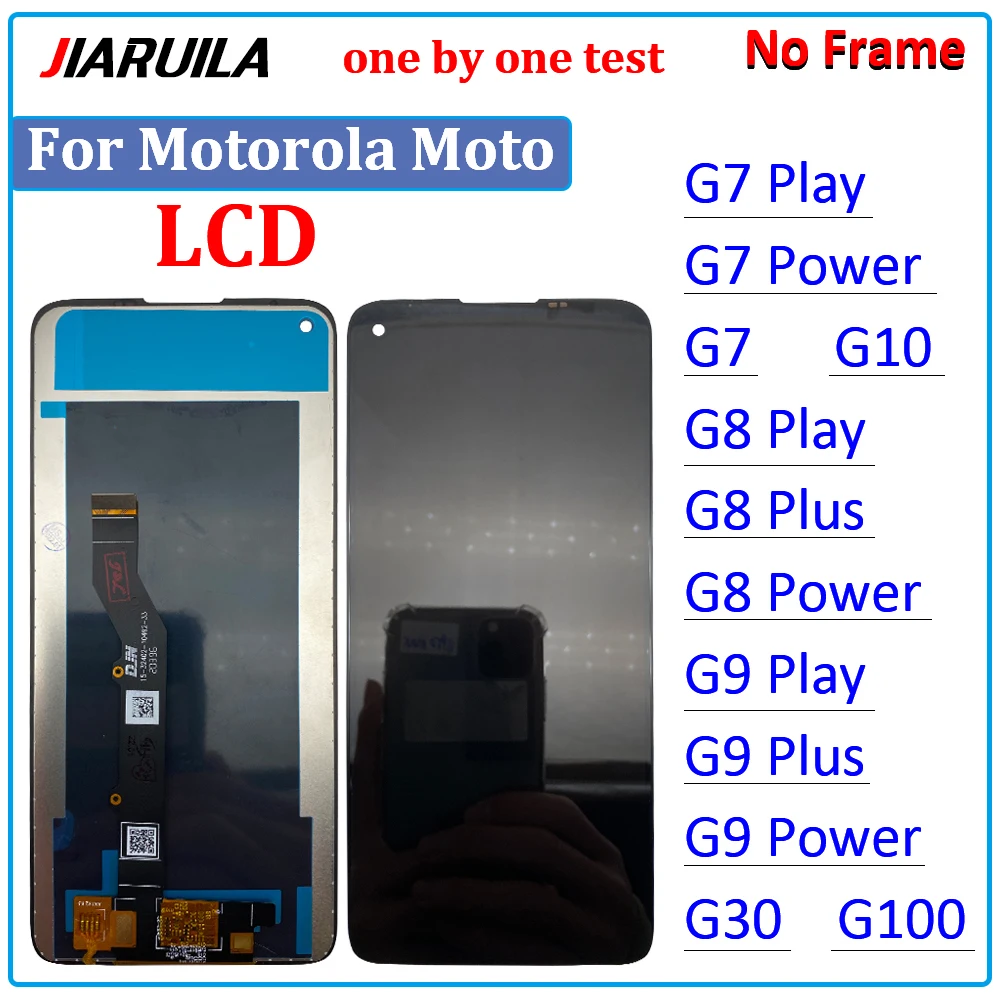 Tested LCD DisplayTouch Screen Sensor Digiziter Assembly For Moto G5 G6 G10 G20 G30 G100 G7 G8 Power Lite Play G9 G5S Plus G51