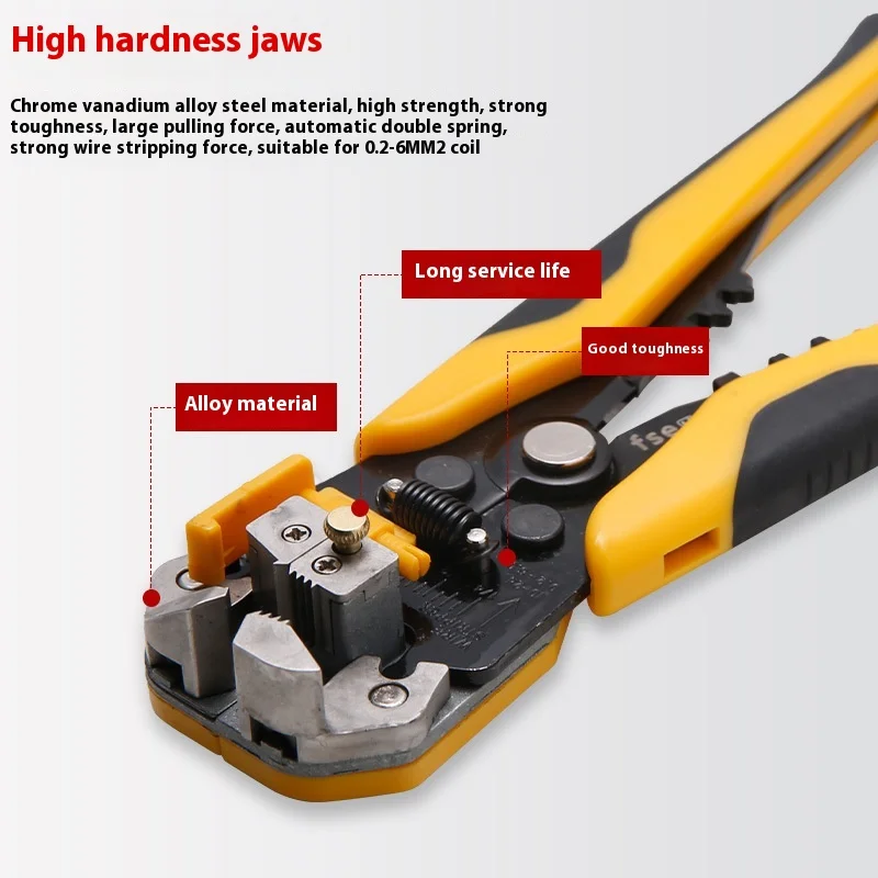 

Multifunctional HS-D1 Automatic Wire Stripper - Combined Tool for Stripping, Cutting, Pulling and Breaking Wires - Hardware Tool
