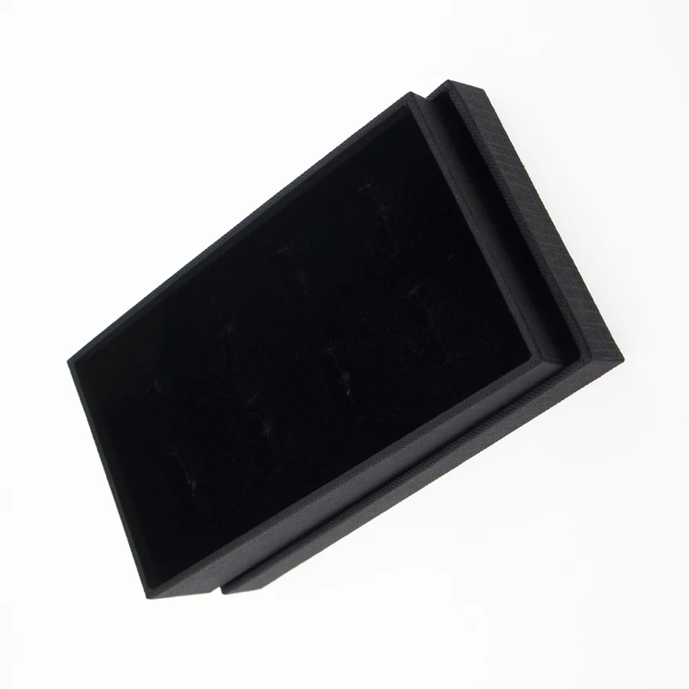 

8 Holes Jewelry Box Paper Storage Case for Rings Cuff Links Display Organizer Holder with Cover Protective Design Jewelry Paper